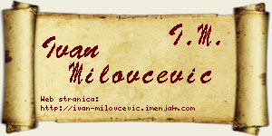Ivan Milovčević vizit kartica